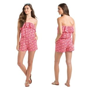 Vineyard Vines Shell Ruffle Knit Romper NWOT